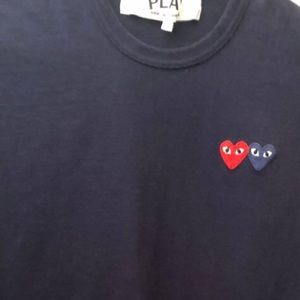Navy blue comme des garçon t-shirt